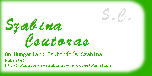 szabina csutoras business card